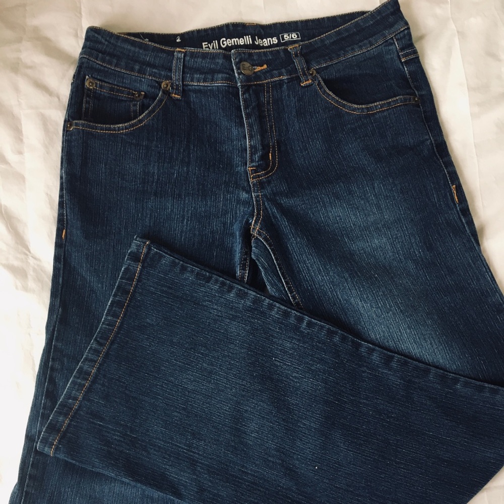 VINTAGE Evil Gemelli Flared Jeans Juniors Size 5/6 NWOT